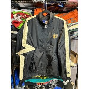 Vintage 90s Starter NHL Blackhawks Windbreaker Jacket Size Large